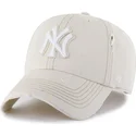 casquette-courbee-beige-ajustable-clean-up-weathered-mojave-new-york-yankees-mlb-47-brand