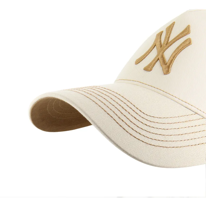 casquette-courbee-beige-ajustable-mvp-dt-contrast-stitch-new-york-yankees-mlb-47-brand