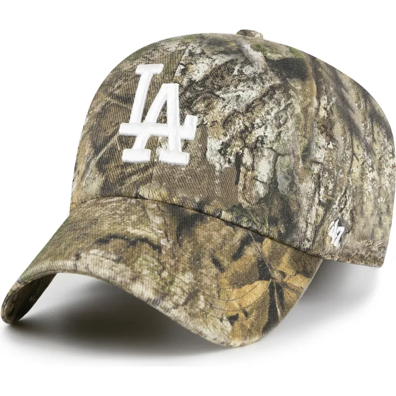casquette-courbee-camouflage-ajustable-clean-up-realtree-los-angeles-dodgers-mlb-47-brand