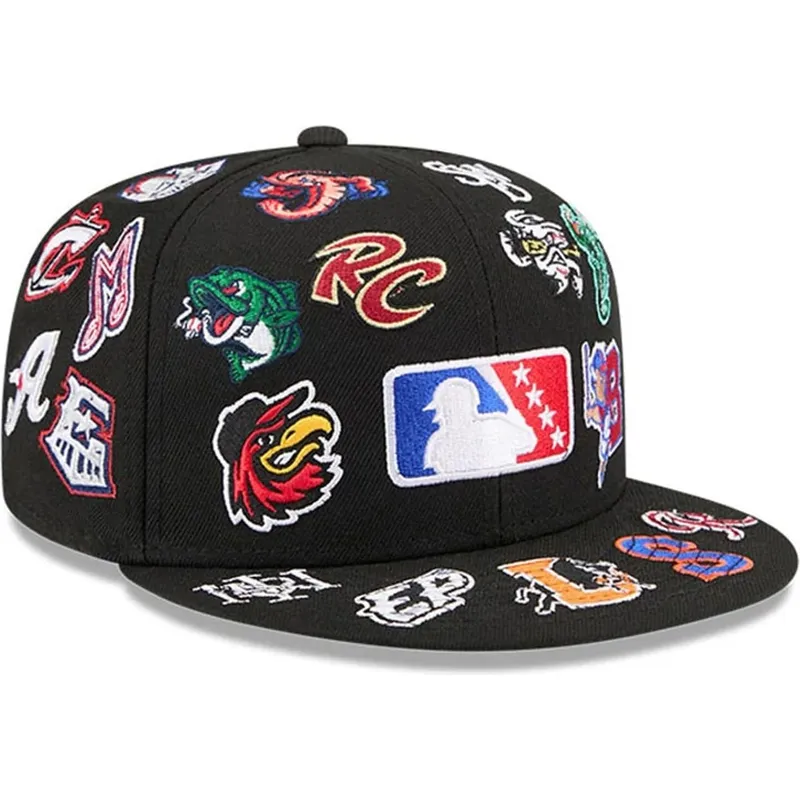 casquette-plate-noire-ajustee-59fifty-all-over-milb-new-era