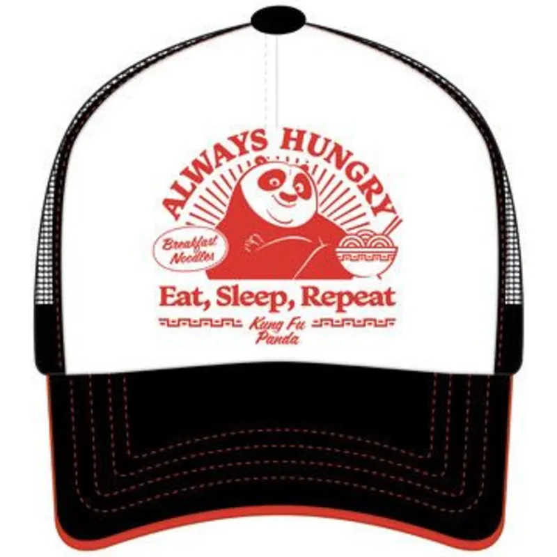 casquette-trucker-blanche-et-noire-po-always-hungry-kfp-takb-kung-fu-panda-capslab
