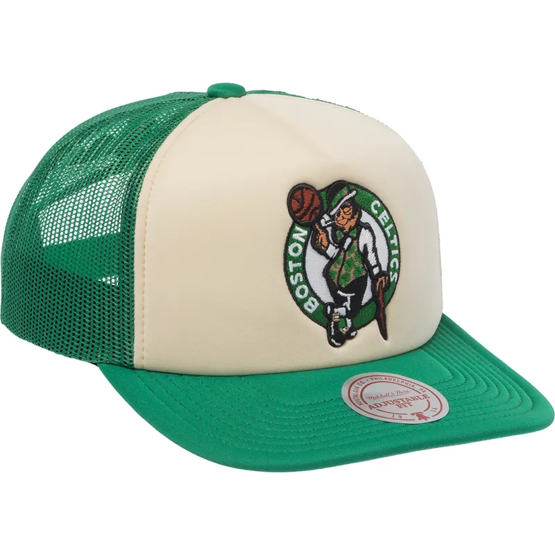 casquette-trucker-beige-et-verte-vintage-block-boston-celtics-nba-mitchell-ness