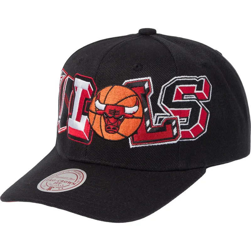 casquette-courbee-noire-snapback-hyper-type-pro-chicago-bulls-nba-mitchell-ness
