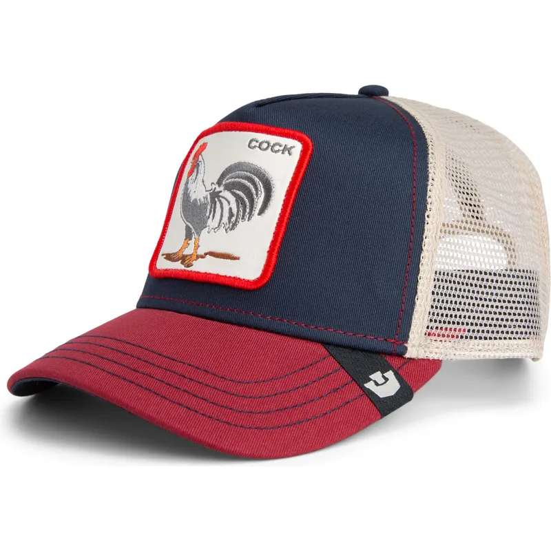 casquette-trucker-bleue-marine-coq-all-american-rooster-goorin-bros