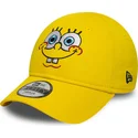 casquette-courbee-jaune-ajustable-pour-enfant-9forty-face-bob-l-eponge-new-era