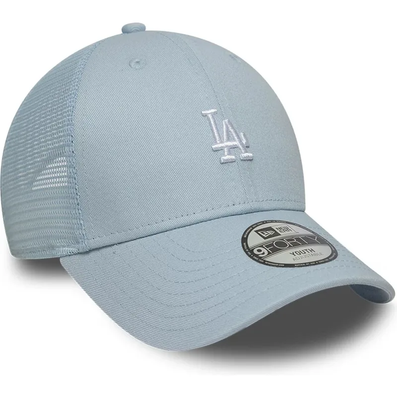casquette-trucker-bleue-ajustable-pour-enfant-9forty-homefield-los-angeles-dodgers-mlb-new-era