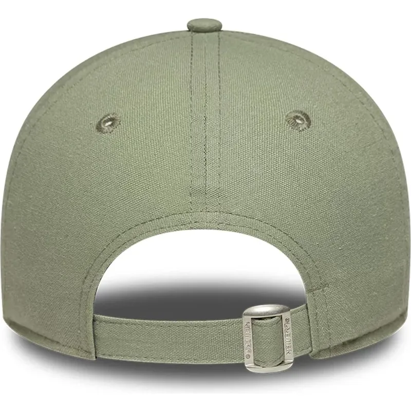 casquette-courbee-verte-ajustable-avec-logo-vert-pour-femme-9twenty-midi-linen-los-angeles-dodgers-mlb-new-era