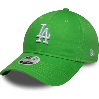 Casquette courbée verte ajustable pour femme 9TWENTY League Essential Midi Los Angeles Dodgers MLB New Era