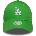casquette-courbee-verte-ajustable-pour-femme-9twenty-league-essential-midi-los-angeles-dodgers-mlb-new-era