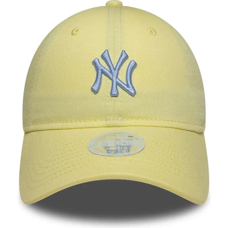 casquette-courbee-jaune-ajustable-pour-femme-9twenty-league-essential-midi-new-york-yankees-mlb-new-era