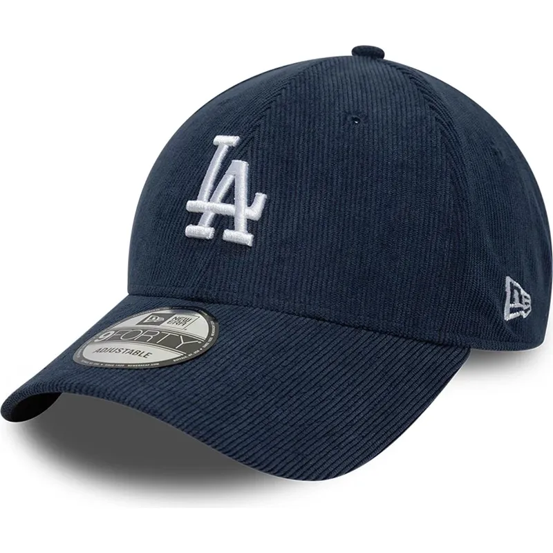 casquette-courbee-bleue-marine-ajustable-9forty-soft-cord-los-angeles-dodgers-mlb-new-era