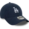 casquette-courbee-bleue-marine-ajustable-9forty-soft-cord-los-angeles-dodgers-mlb-new-era