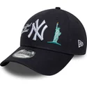 casquette-courbee-bleue-marine-ajustable-9forty-city-icon-new-york-yankees-mlb-new-era