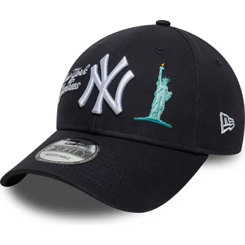 Casquette courbée bleue marine ajustable 9FORTY City Icon New York Yankees MLB New Era