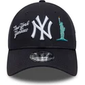 casquette-courbee-bleue-marine-ajustable-9forty-city-icon-new-york-yankees-mlb-new-era