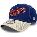 casquette-courbee-bleue-et-beige-snapback-e-frame-city-icon-los-angeles-dodgers-mlb-new-era