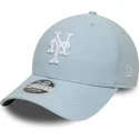 casquette-courbee-bleue-claire-snapback-9forty-m-crown-linen-new-york-mets-mlb-new-era