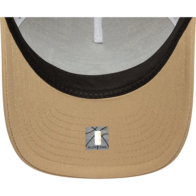 casquette-trucker-beige-9forty-m-crown-a-frame-los-angeles-lakers-nba-new-era