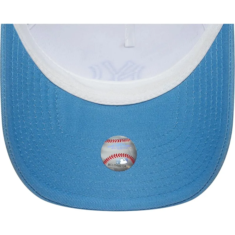 casquette-trucker-bleue-et-blanche-avec-logo-bleu-a-frame-league-essential-new-york-yankees-mlb-new-era