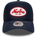 casquette-trucker-bleue-marine-a-frame-oval-foam-patch-new-era