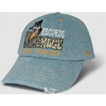 Casquette courbée bleue ajustable Denim Records Music Shapes Identity The 90s Homenage