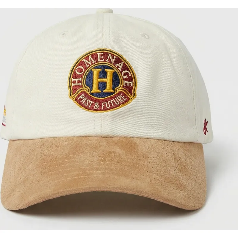 casquette-courbee-beige-et-marron-ajustable-suede-resort-sport-the-90s-homenage