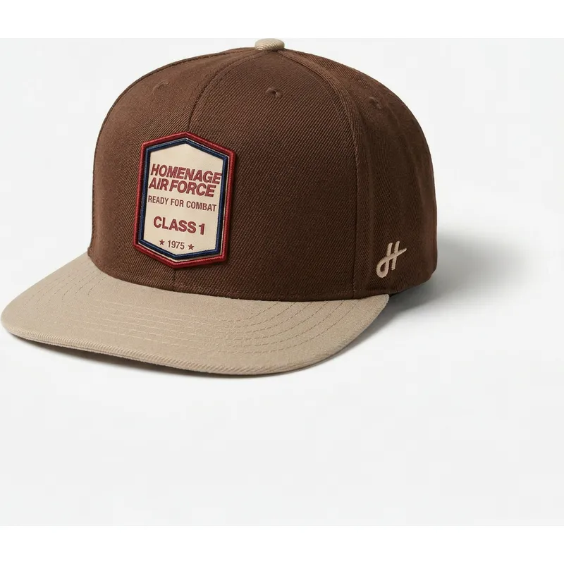 casquette-plate-marron-fonce-snapback-squadron-military-surplus-the-retro-homenage