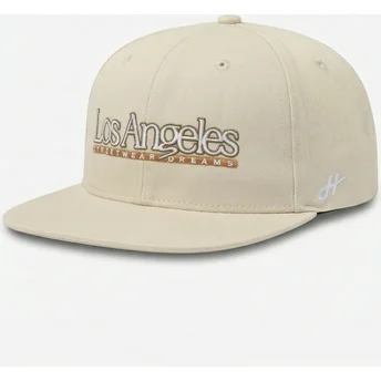 Casquette plate beige snapback Los Angeles Skylines The Snap Homenage