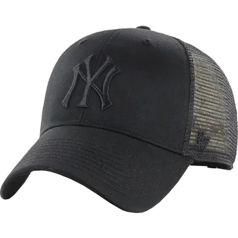 Casquette trucker noire avec logo noir New York Yankees MLB MVP Branson 47 Brand