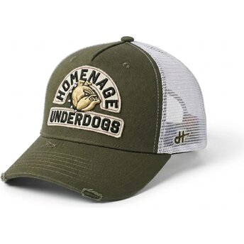 Casquette trucker verte et blanche Underdogs The Trucker Homenage