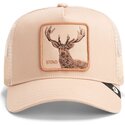 casquette-trucker-beige-cerf-blur-stag-the-farm-goorin-bros