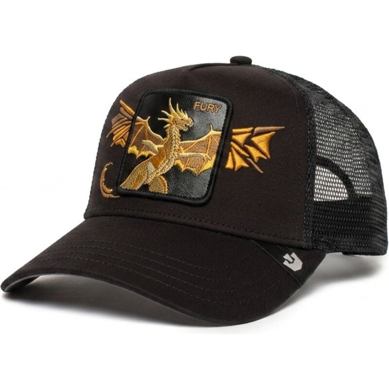 casquette-trucker-noire-dragon-wings-fury-the-farm-goorin-bros