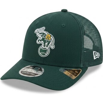 Casquette trucker verte 9SEVENTY Stretch Snap Evergreen Oakland Athletics MLB New Era