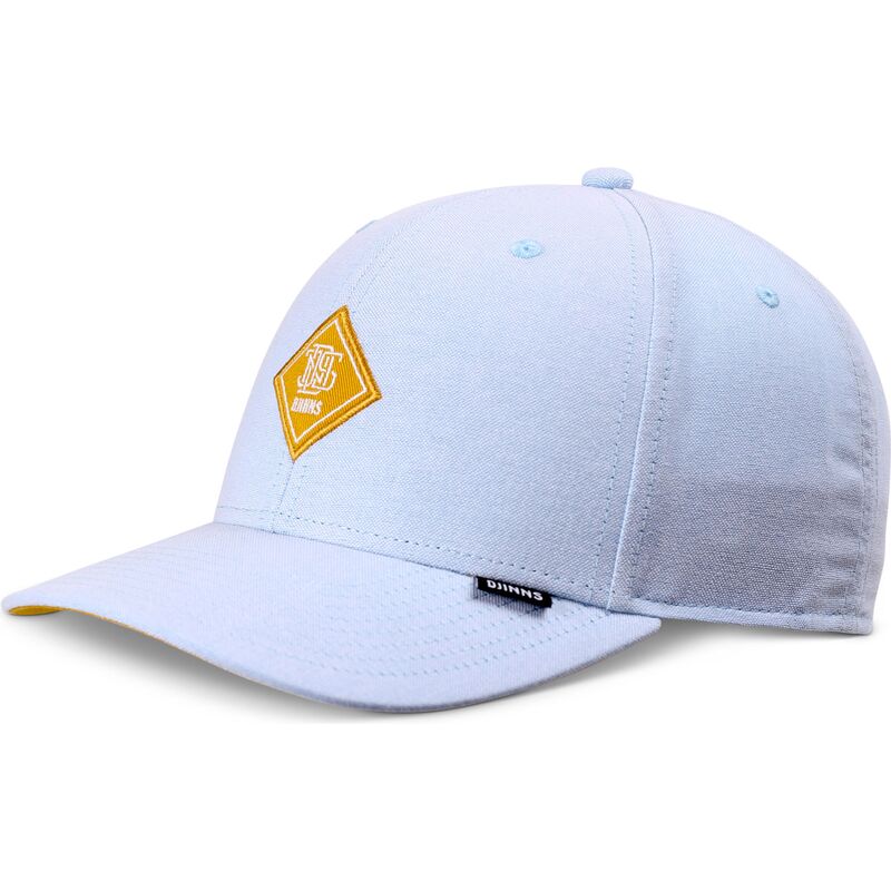 casquette-courbee-bleue-ajustable-avec-logo-jaune-truefit-oxfordcontra-djinns