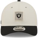 casquette-courbee-beige-et-noire-snapback-9forty-m-crown-training-pack-2026-las-vegas-raiders-nfl-new-era