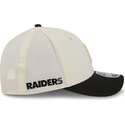 casquette-courbee-beige-et-noire-snapback-9forty-m-crown-training-pack-2026-las-vegas-raiders-nfl-new-era