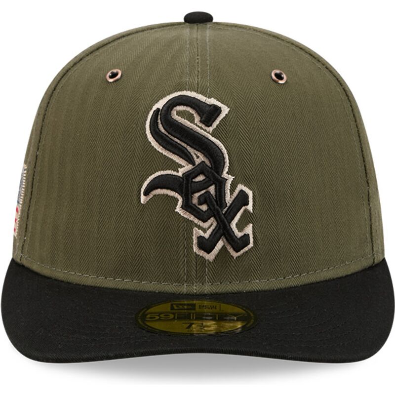casquette-courbee-verte-ajustee-59fifty-pre-curved-american-herringbone-chicago-white-sox-mlb-new-era