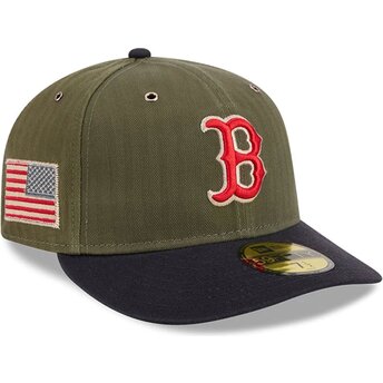 Casquette courbée verte ajustée 59FIFTY Pre-Curved American Herringbone Boston Red Sox MLB New Era