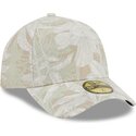 casquette-courbee-beige-ajustee-59forty-a-frame-leafy-palm-new-era