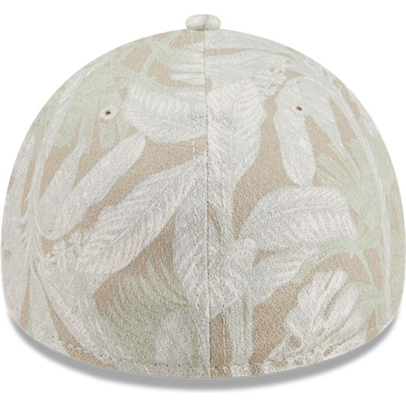 casquette-courbee-beige-ajustee-59forty-a-frame-leafy-palm-new-era