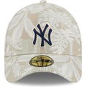 casquette-courbee-beige-ajustee-59forty-a-frame-leafy-palm-new-york-yankees-mlb-new-era