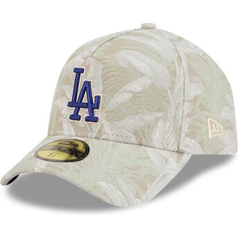Casquette courbée beige ajustée 59FORTY A Frame Leafy Palm Los Angeles Dodgers MLB New Era