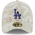 casquette-courbee-beige-ajustee-59forty-a-frame-leafy-palm-los-angeles-dodgers-mlb-new-era