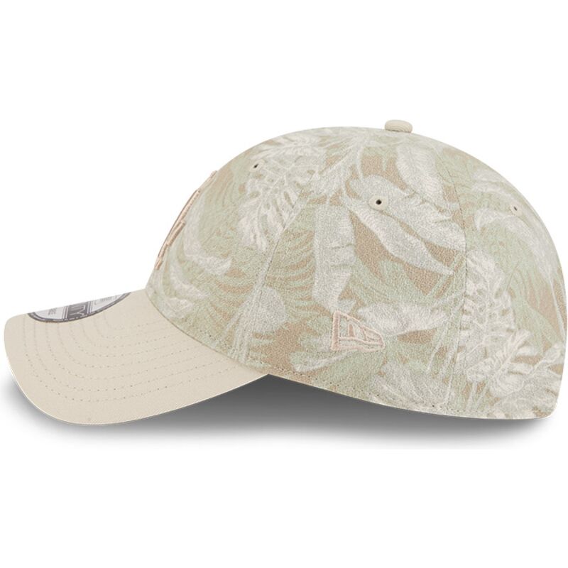 casquette-courbee-beige-ajustable-9twenty-leafy-palm-los-angeles-dodgers-mlb-new-era