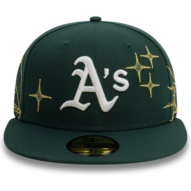 casquette-plate-verte-ajustee-59fifty-zodiac-oakland-athletics-mlb-new-era
