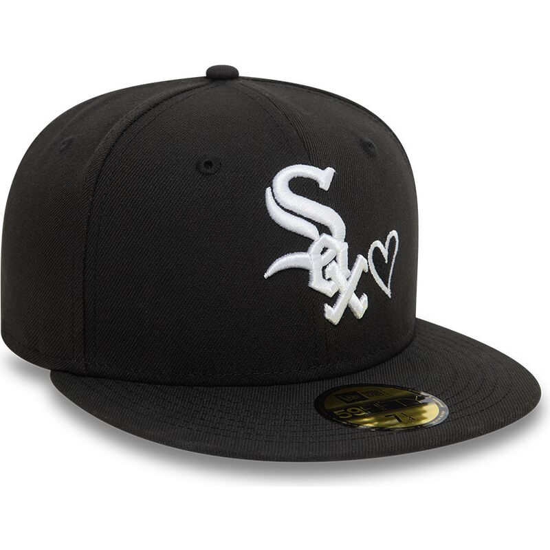 casquette-plate-noire-ajustee-59fifty-heart-icon-chicago-white-sox-mlb-new-era