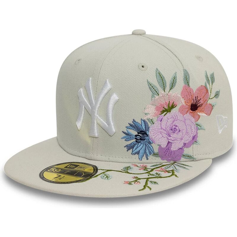 casquette-plate-beige-ajustee-59fifty-floral-new-york-yankees-mlb-new-era