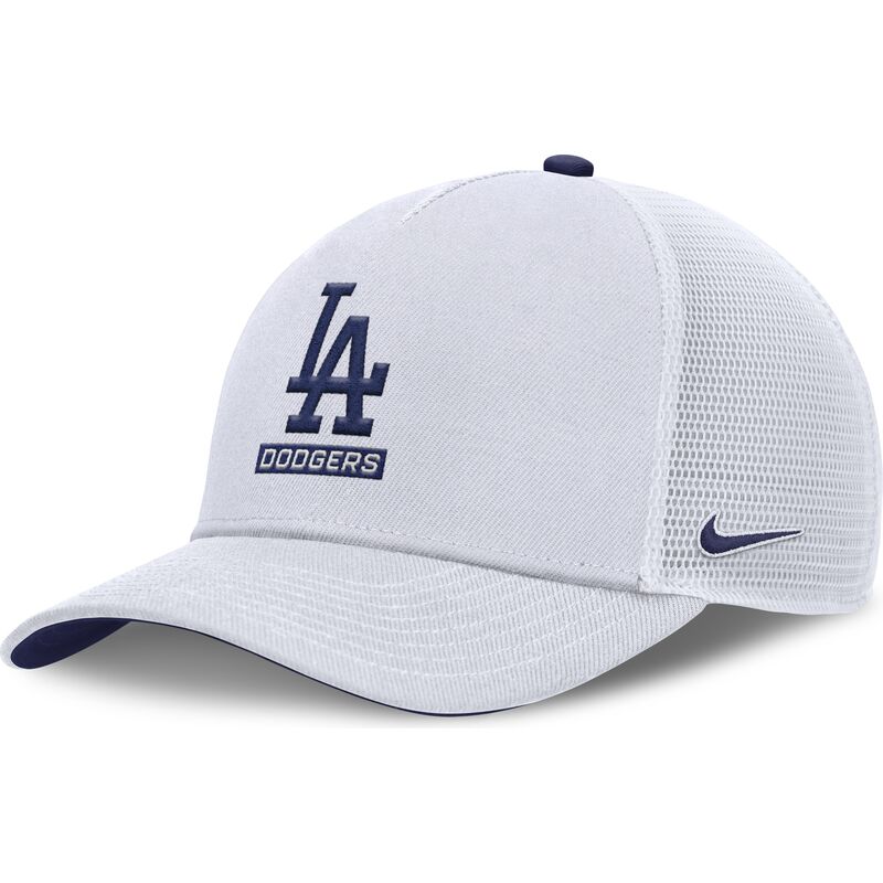 casquette-trucker-blanche-avec-logo-bleu-primetime-dri-fit-rise-structured-los-angeles-dodgers-mlb-nike casquette-trucker-blanche-avec-logo-bleu-primetime-dri-fit-rise-structured-los-angeles-dodgers-mlb-nike