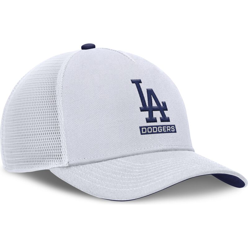 casquette-trucker-blanche-avec-logo-bleu-primetime-dri-fit-rise-structured-los-angeles-dodgers-mlb-nike casquette-trucker-blanche-avec-logo-bleu-primetime-dri-fit-rise-structured-los-angeles-dodgers-mlb-nike