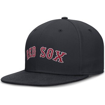 Casquette plate bleue marine ajustée Dri-Fit True Structured Round Bill Boston Red Sox MLB Nike